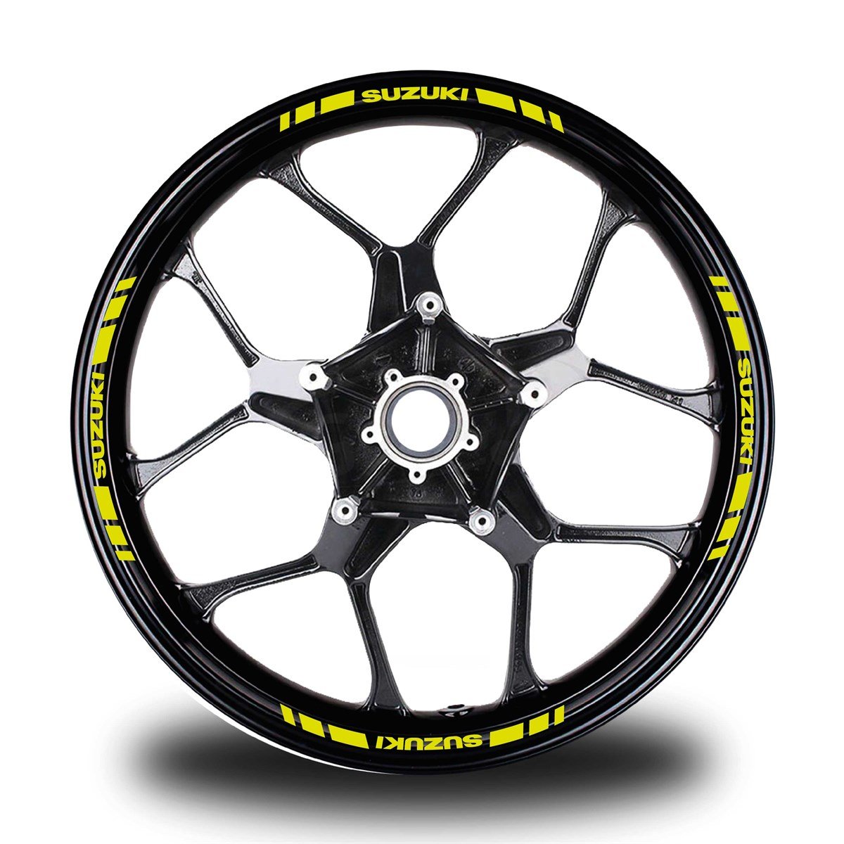 SUZUKI YAZILI KISA DIŞ ŞERİT 16'LI TEK RENK JANT STICKER MODELİ