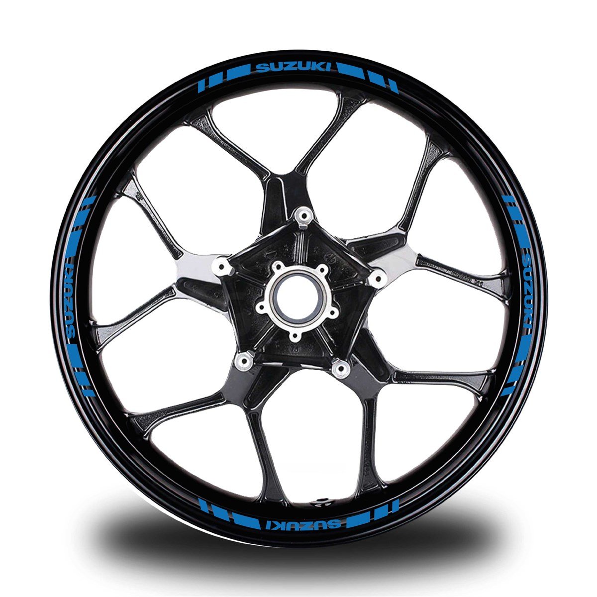 SUZUKI YAZILI KISA DIŞ ŞERİT 16'LI TEK RENK JANT STICKER MODELİ