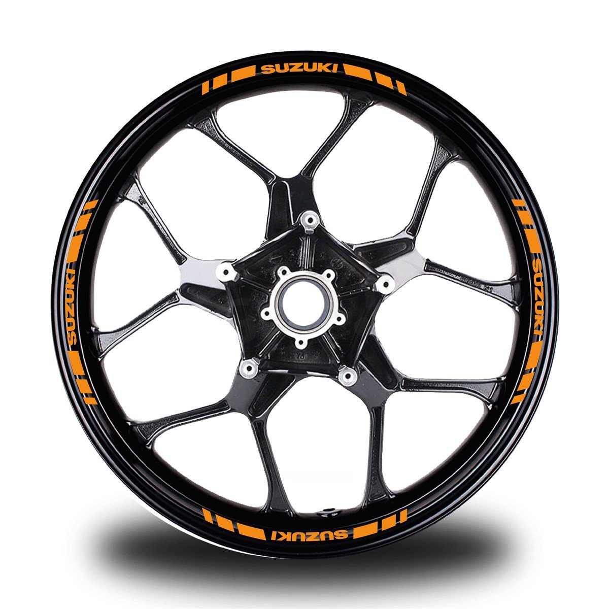 SUZUKI YAZILI KISA DIŞ ŞERİT 16'LI TEK RENK JANT STICKER MODELİ