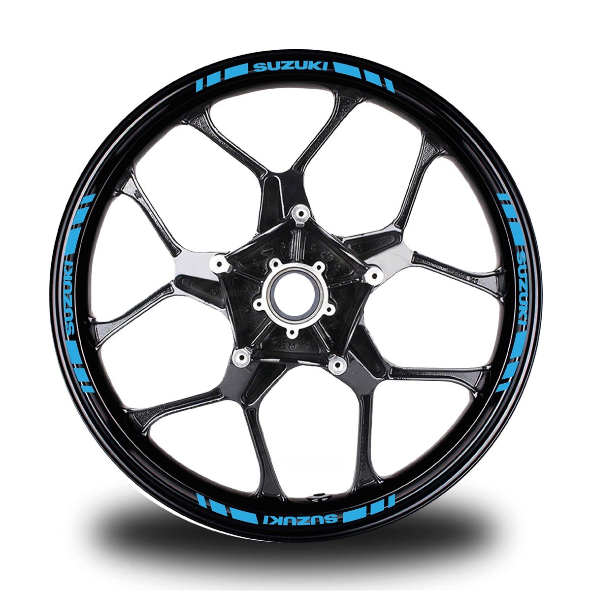 SUZUKI YAZILI KISA DIŞ ŞERİT 16'LI TEK RENK JANT STICKER MODELİ