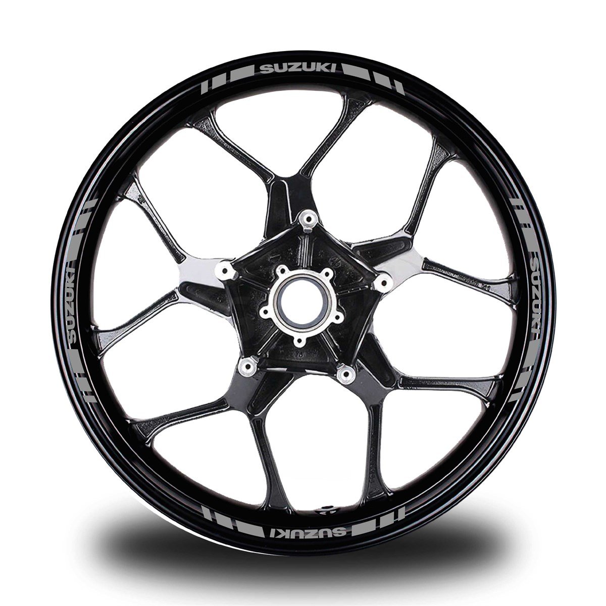 SUZUKI YAZILI KISA DIŞ ŞERİT 16'LI TEK RENK JANT STICKER MODELİ