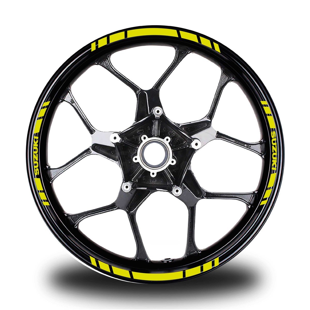 SUZUKI YAZILI KISA YAZISIZ KISA DIŞ ŞERİT 16'LI TEK RENK JANT STICKER MODELİ