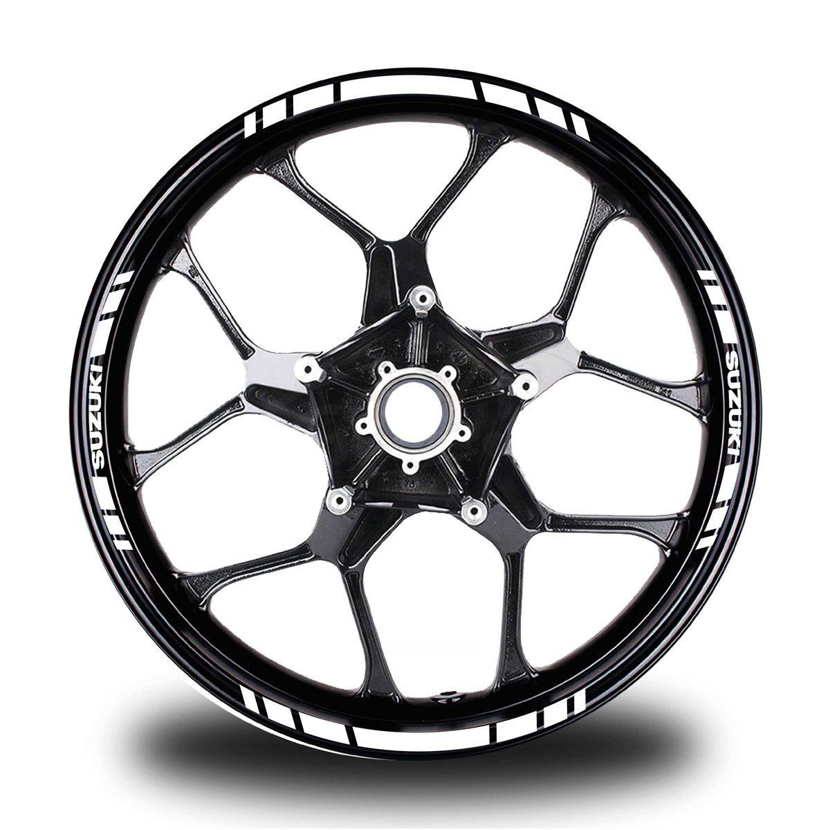 SUZUKI YAZILI KISA YAZISIZ KISA DIŞ ŞERİT 16'LI TEK RENK JANT STICKER MODELİ