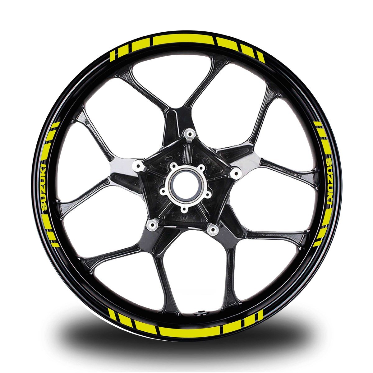 SUZUKI YAZILI KISA YAZISIZ KISA DIŞ ŞERİT 16'LI TEK RENK JANT STICKER MODELİ