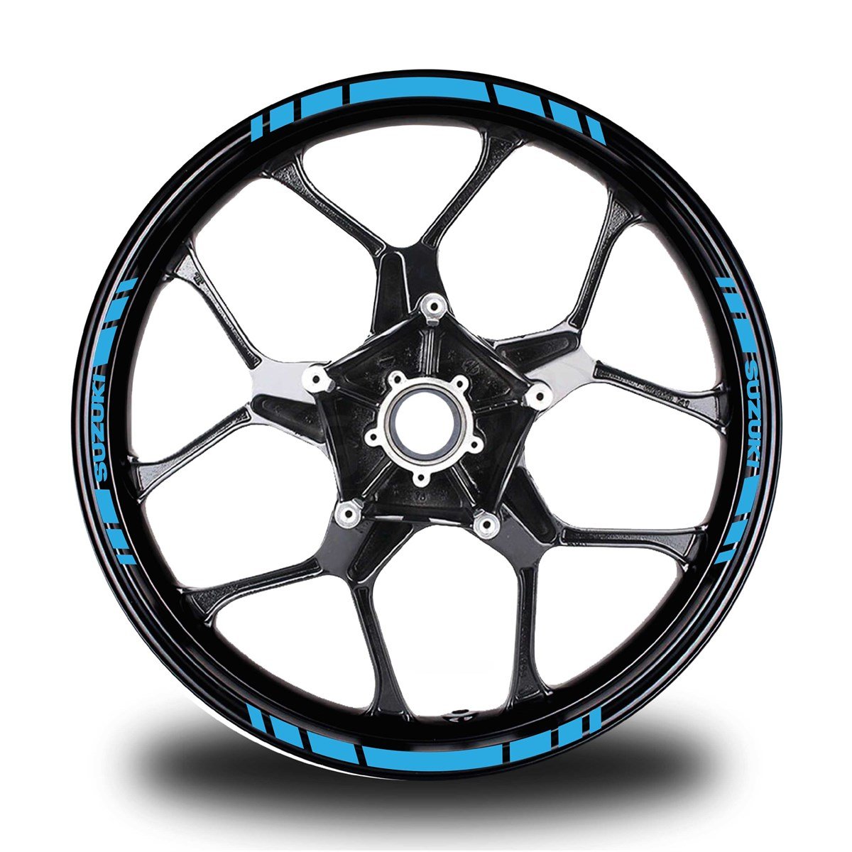 SUZUKI YAZILI KISA YAZISIZ KISA DIŞ ŞERİT 16'LI TEK RENK JANT STICKER MODELİ