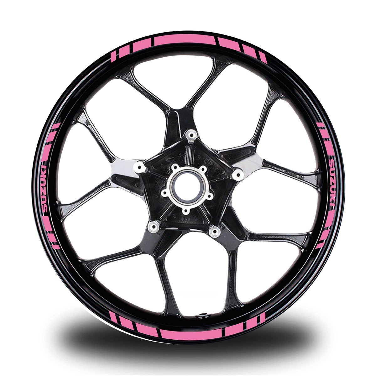 SUZUKI YAZILI KISA YAZISIZ KISA DIŞ ŞERİT 16'LI TEK RENK JANT STICKER MODELİ