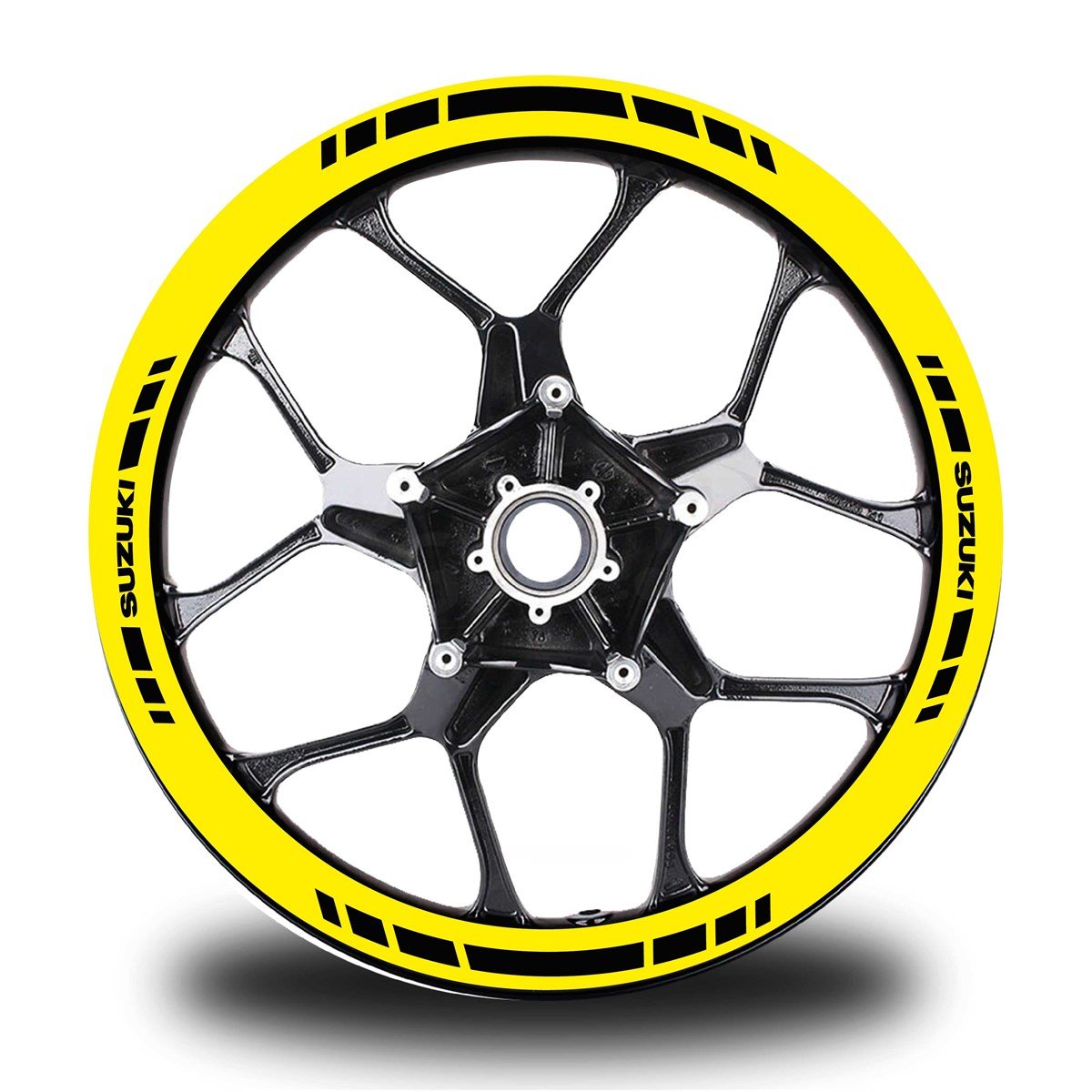 SUZUKI YAZILI KISA YAZISIZ KISA DIŞ ŞERİT 16'LI TEK RENK JANT STICKER MODELİ