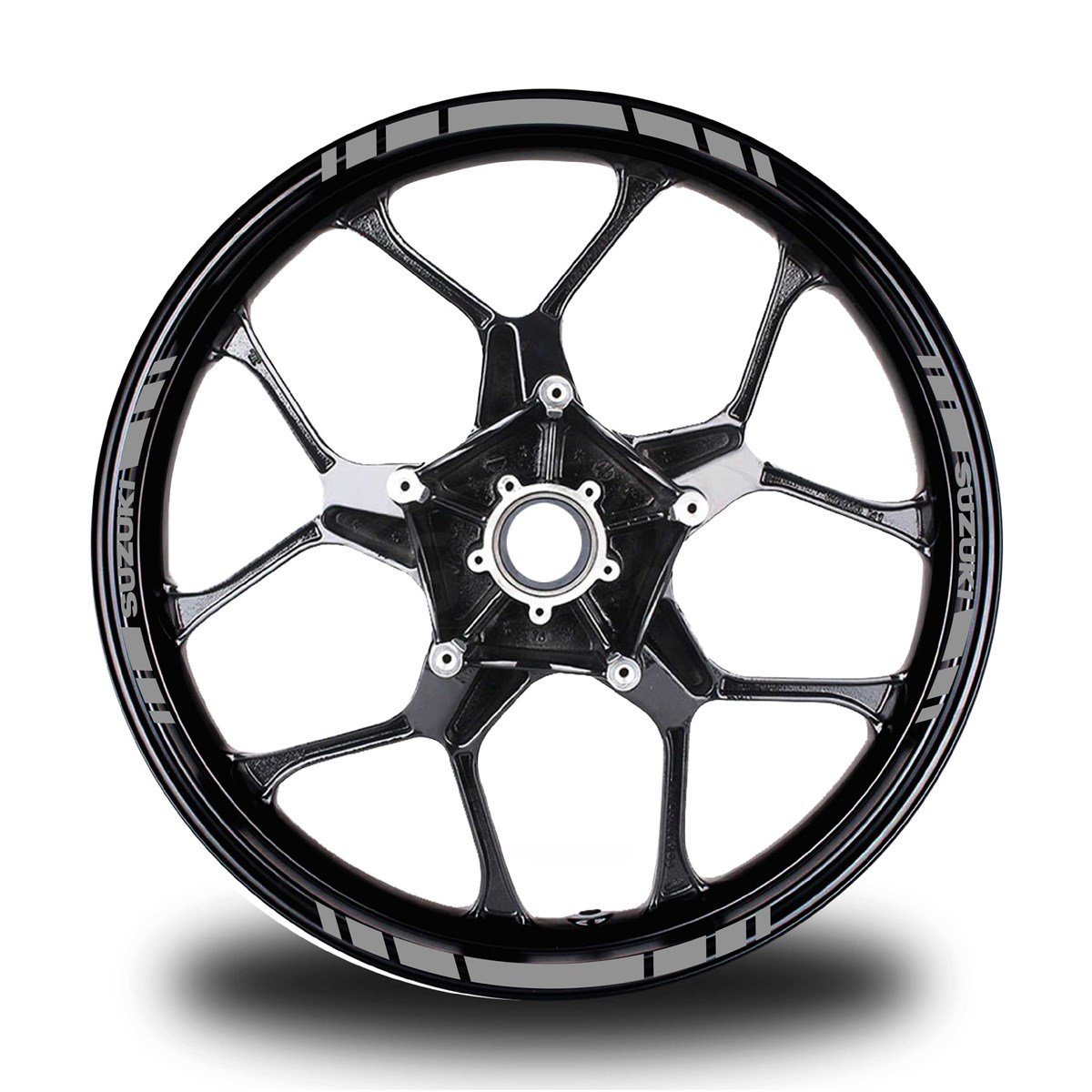 SUZUKI YAZILI KISA YAZISIZ KISA DIŞ ŞERİT 16'LI TEK RENK JANT STICKER MODELİ