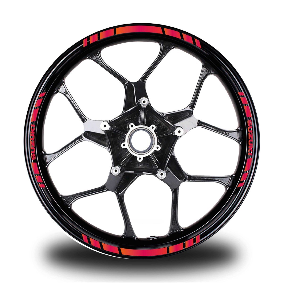 SUZUKI YAZILI KISA YAZISIZ KISA DIŞ ŞERİT 16'LI TEK RENK JANT STICKER MODELİ