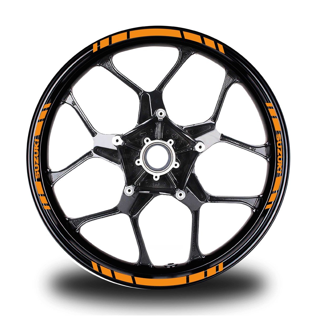 SUZUKI YAZILI KISA YAZISIZ KISA DIŞ ŞERİT 16'LI TEK RENK JANT STICKER MODELİ