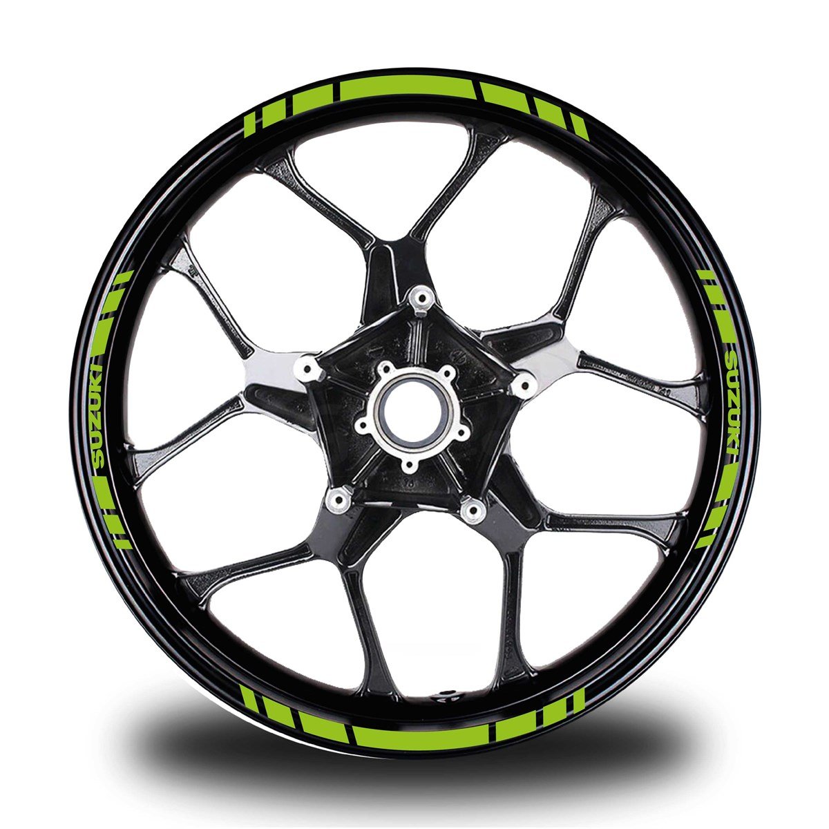 SUZUKI YAZILI KISA YAZISIZ KISA DIŞ ŞERİT 16'LI TEK RENK JANT STICKER MODELİ