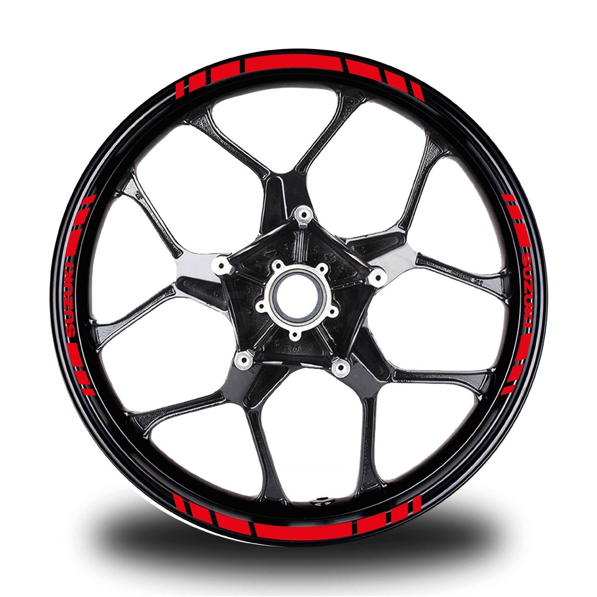 SUZUKI YAZILI KISA YAZISIZ KISA DIŞ ŞERİT 16'LI TEK RENK JANT STICKER MODELİ