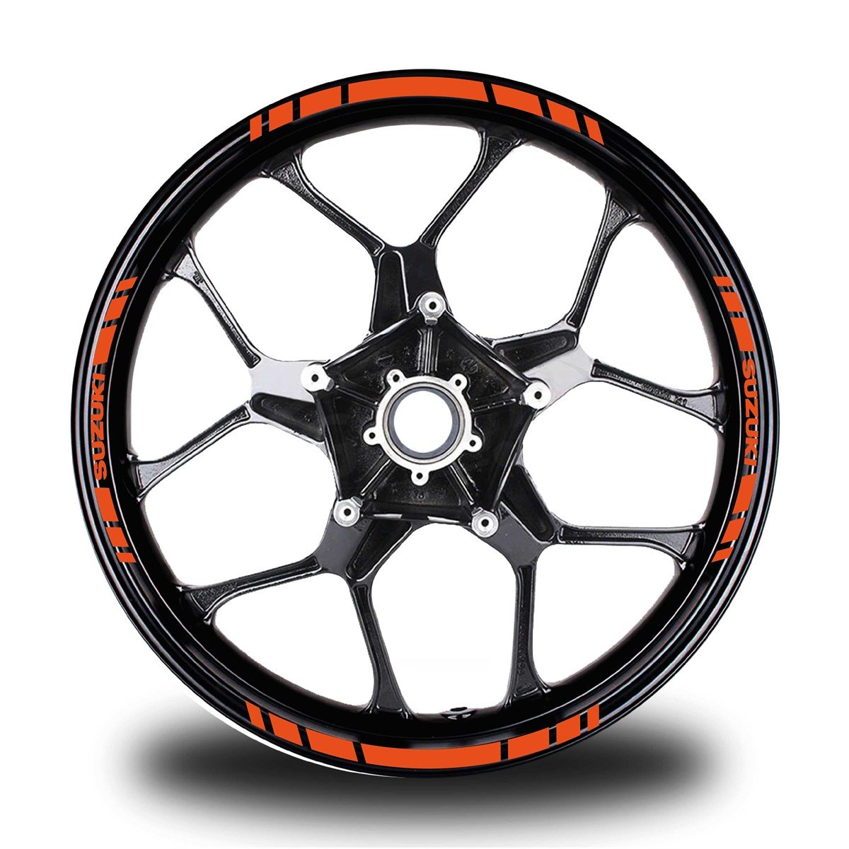 SUZUKI YAZILI KISA YAZISIZ KISA DIŞ ŞERİT 16'LI TEK RENK JANT STICKER MODELİ