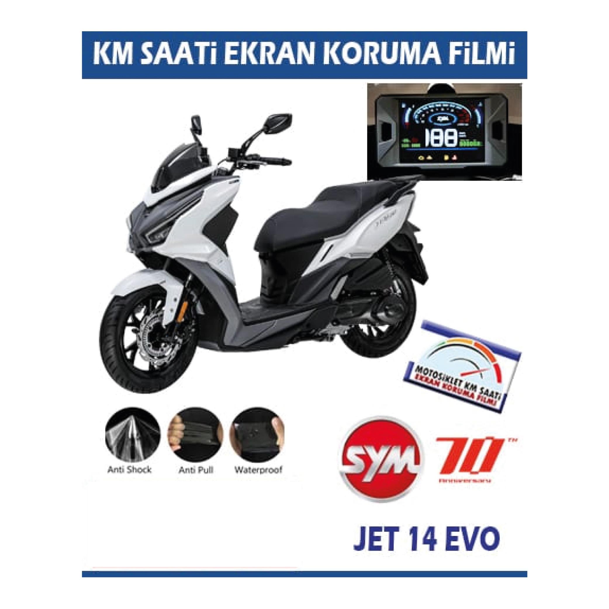 Ekran KorumasıSYM Jet 14 Evo Ekran KM Koruması Şeffaf
