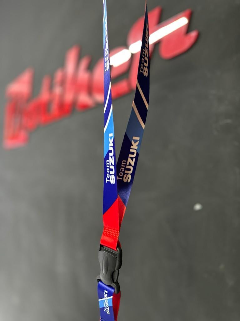 Team Suzuki Logolu Baskılı Motosiklet Anahtar Boyunluk Modeli