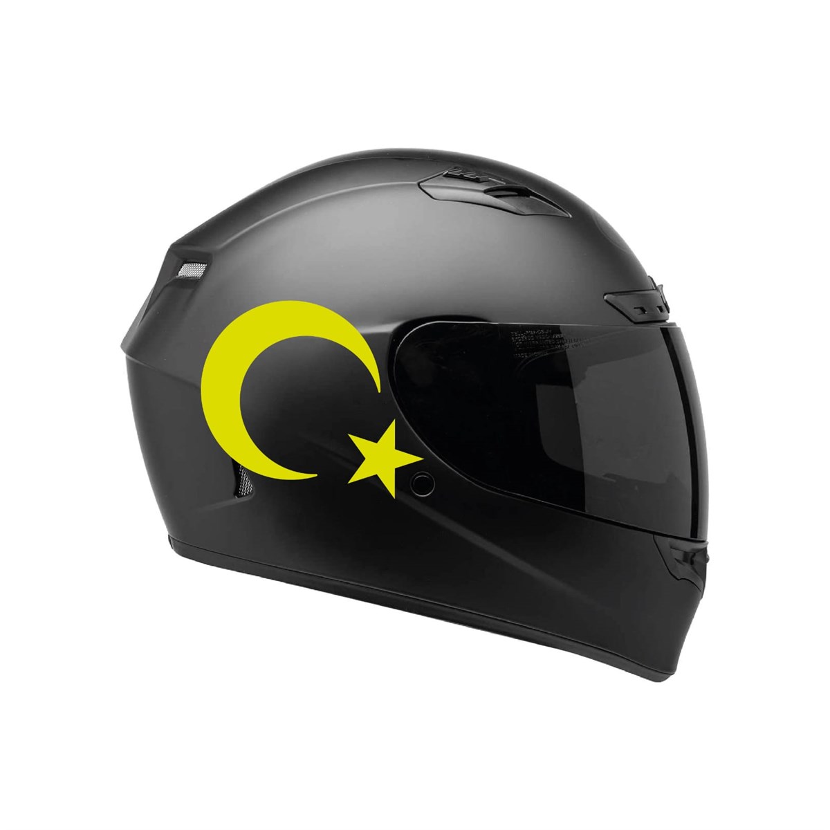 Tek Renk Ay-Yıldız(Moon-Star Helmet Stickers) Kask Sticker Etiket Modeli