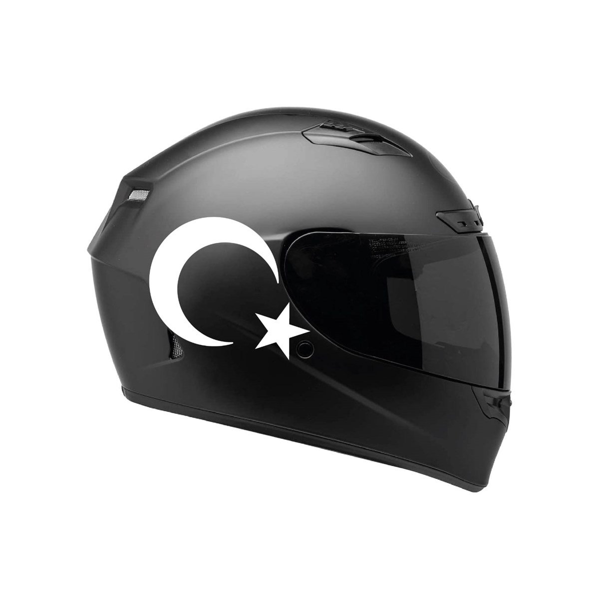 Tek Renk Ay-Yıldız(Moon-Star Helmet Stickers) Kask Sticker Etiket Modeli