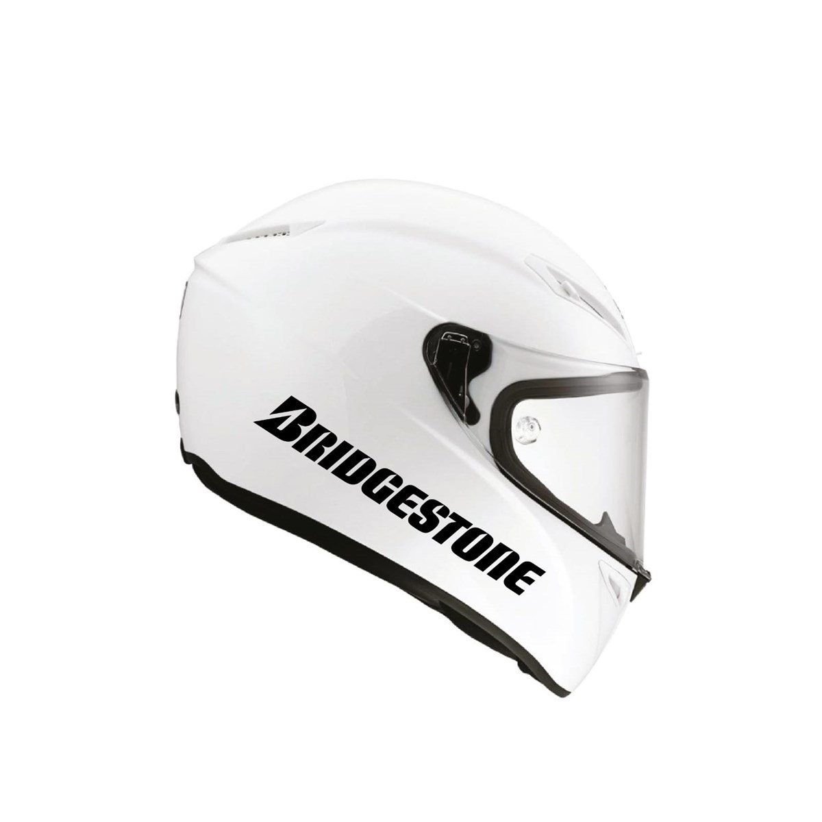 Tek Renk Bridgestone (Bridgestone Helmet Stickers) Kask Sticker Etiket Modeli