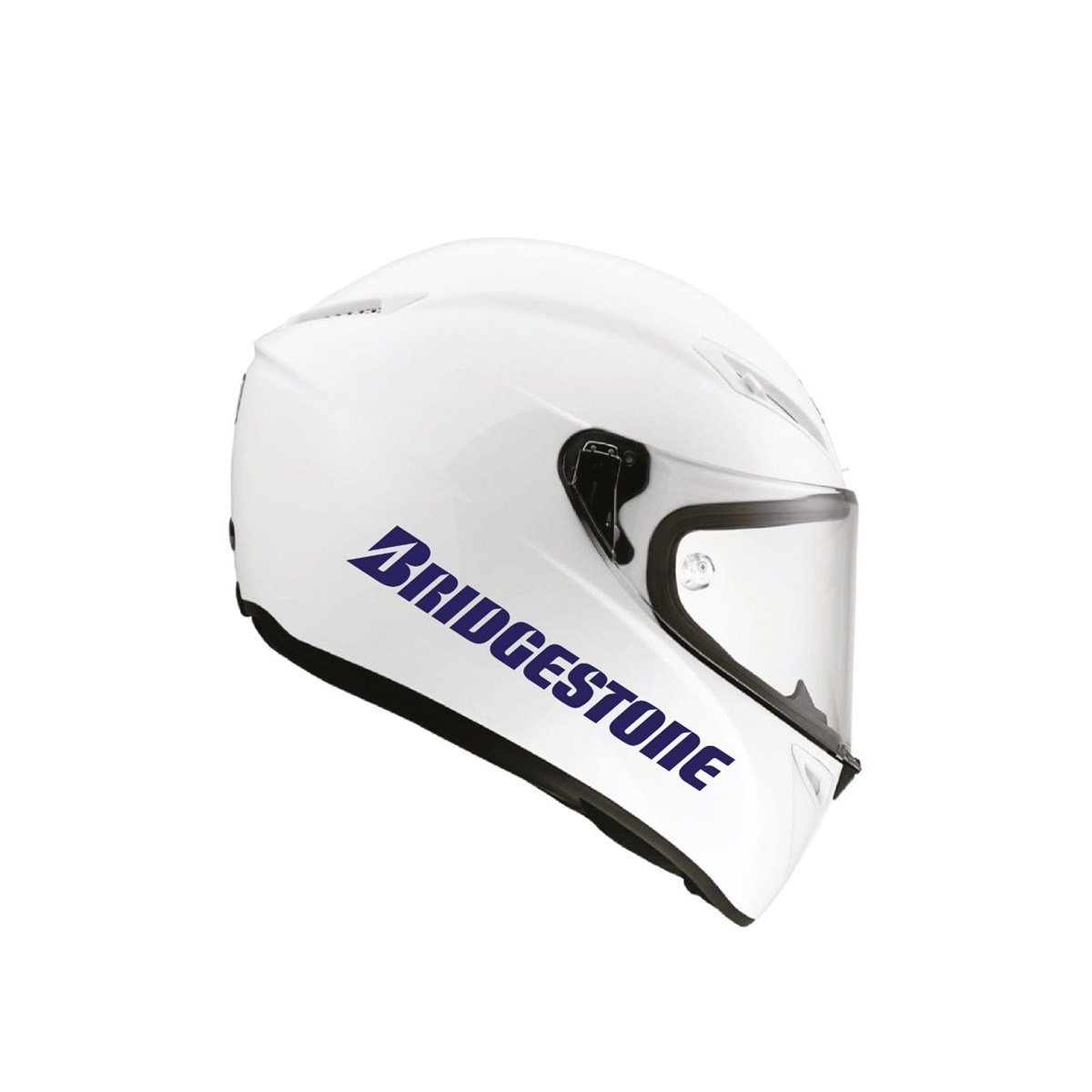 Tek Renk Bridgestone (Bridgestone Helmet Stickers) Kask Sticker Etiket Modeli
