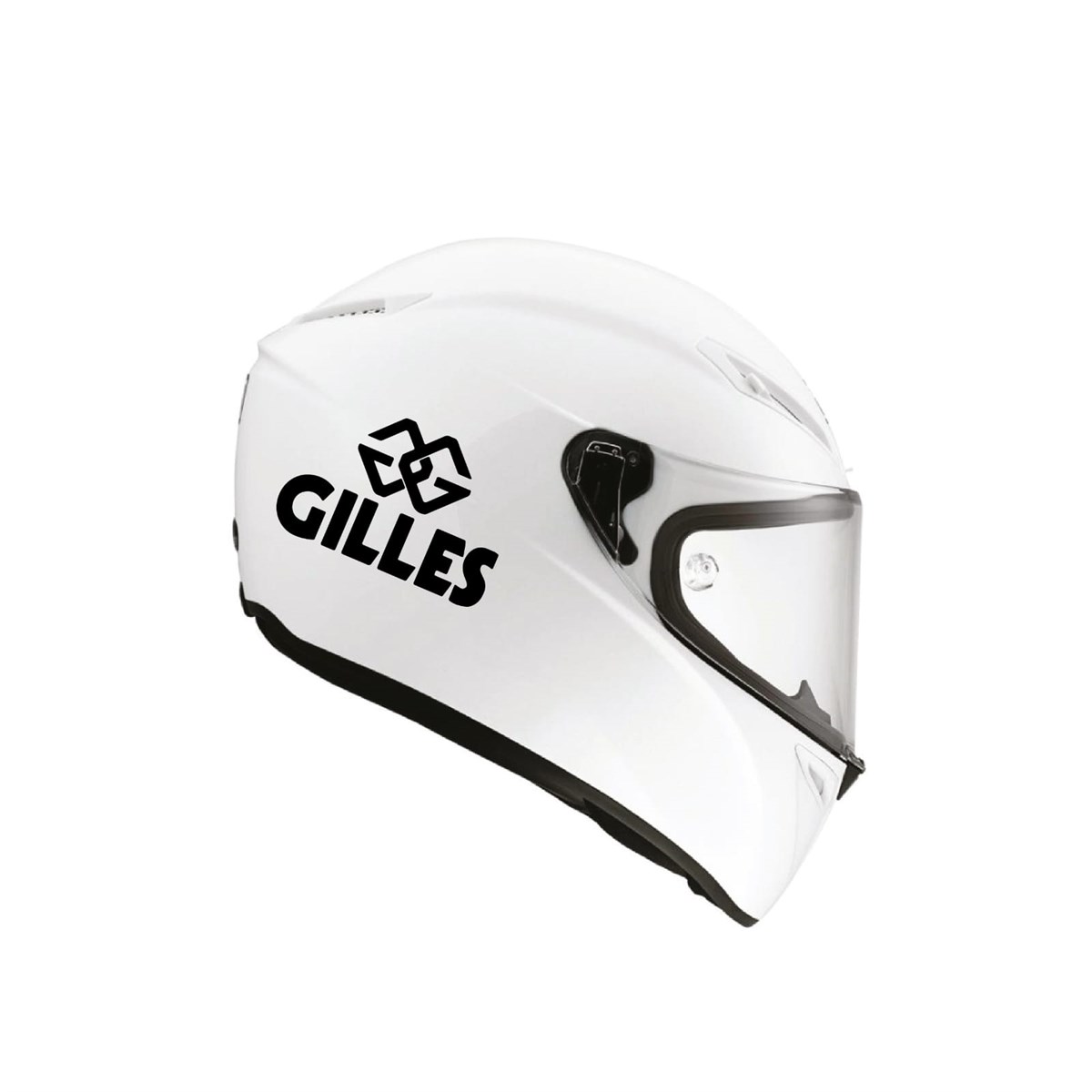 Tek Renk Gilles (Gilles Helmet Stickers) Kask Sticker Etiket Modeli