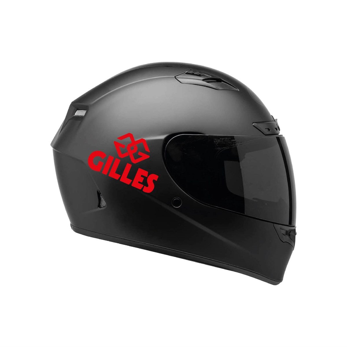 Tek Renk Gilles (Gilles Helmet Stickers) Kask Sticker Etiket Modeli