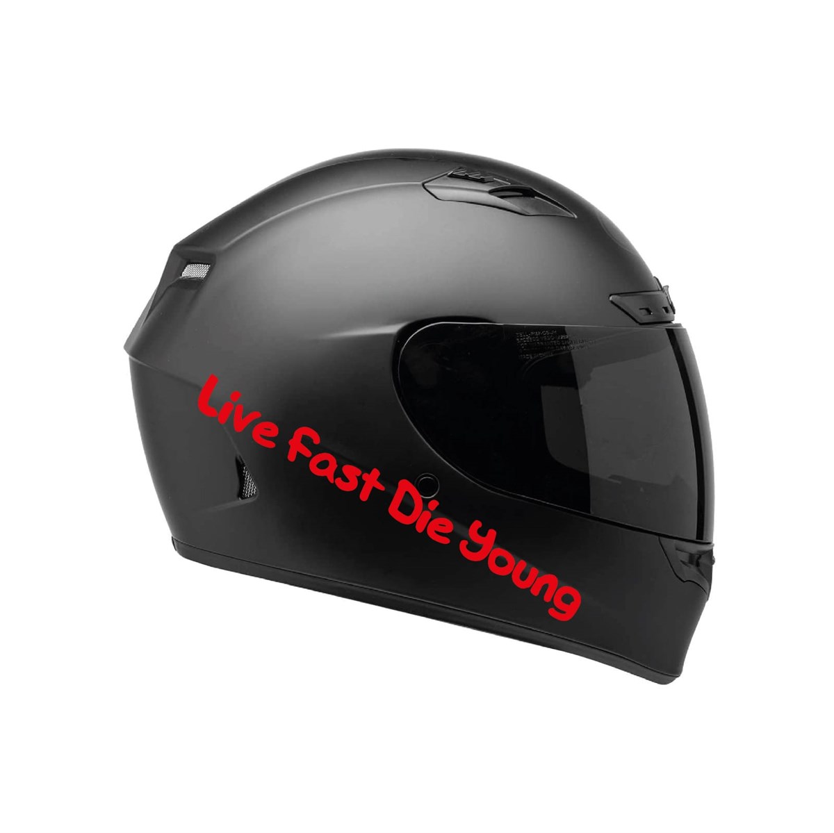Tek Renk Live Fast Die Young (Live Fast Die Young Helmet Stickers) Kask Sticker Etiket Modeli