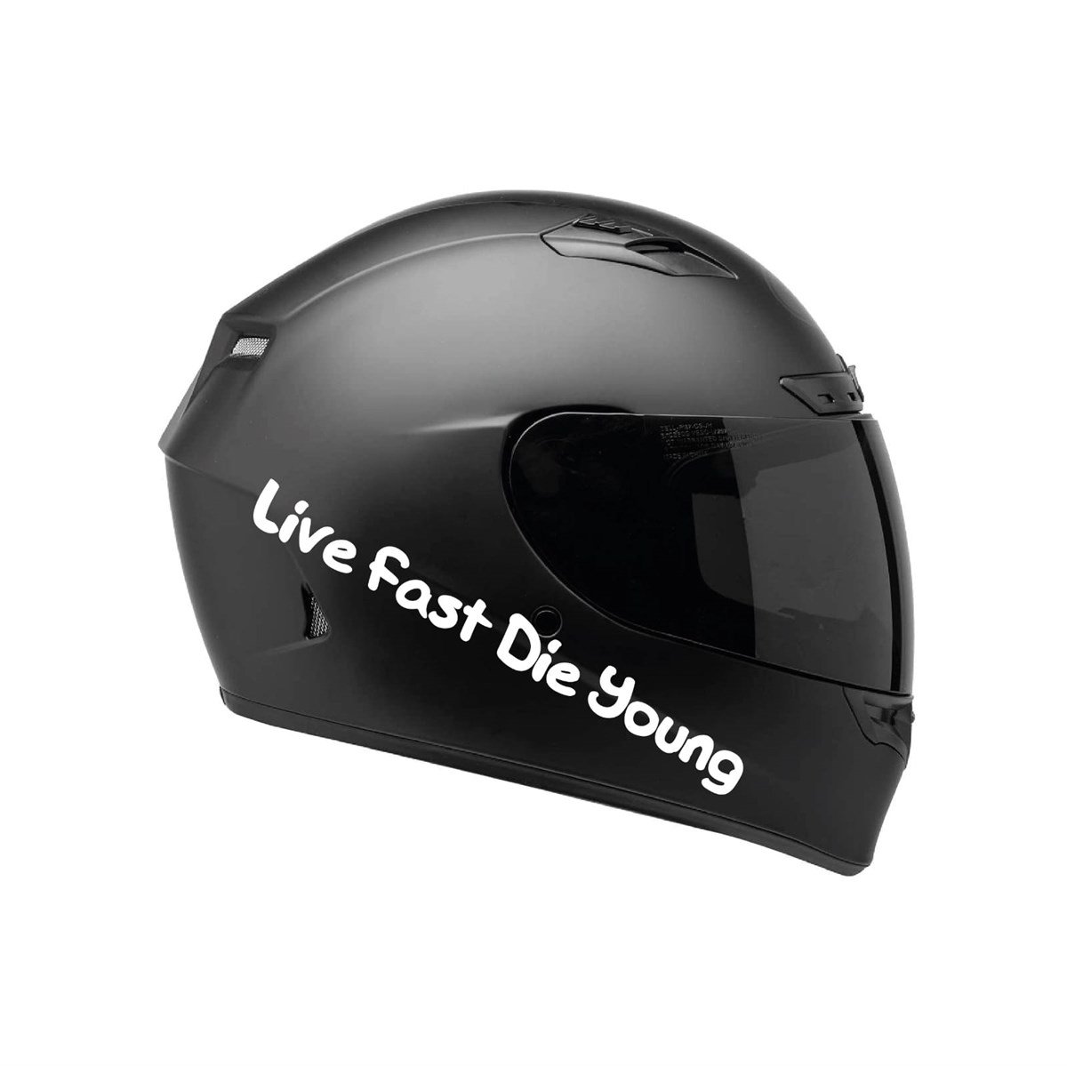 Tek Renk Live Fast Die Young (Live Fast Die Young Helmet Stickers) Kask Sticker Etiket Modeli