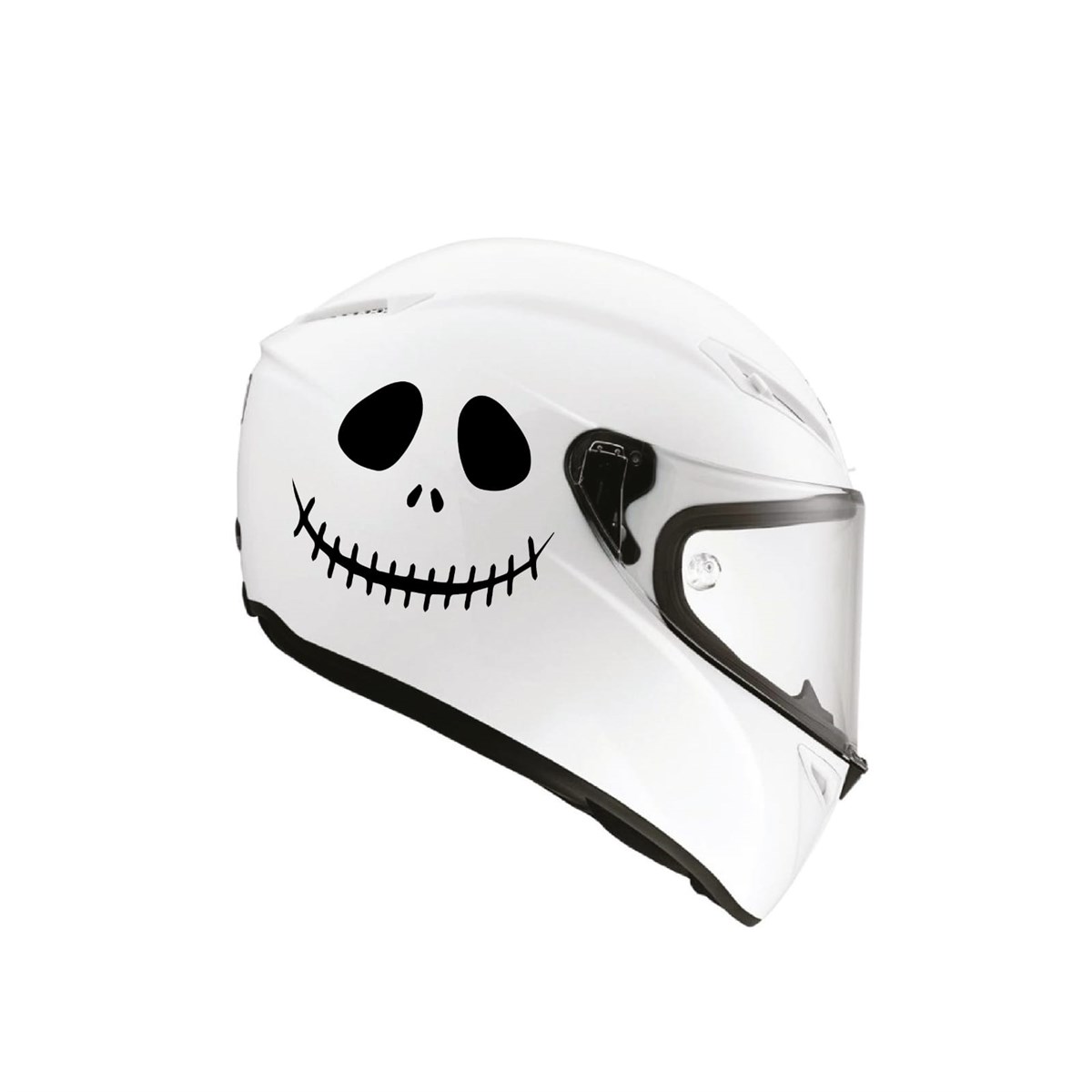 Tek Renk Soytarı (Clown Helmet Stickers) Kask Sticker Etiket Modeli