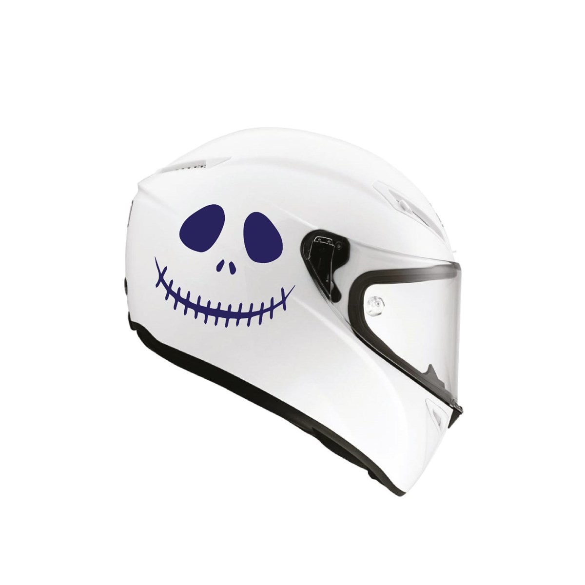 Tek Renk Soytarı (Clown Helmet Stickers) Kask Sticker Etiket Modeli