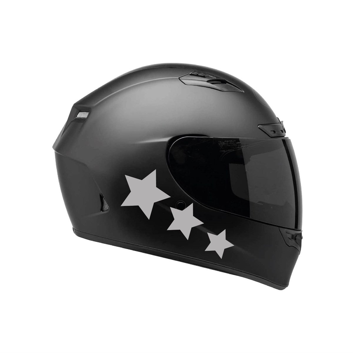 Tek Renk Üçlü yıldız (Triple Star Helmet Stickers) Kask Sticker Etiket Modeli 2