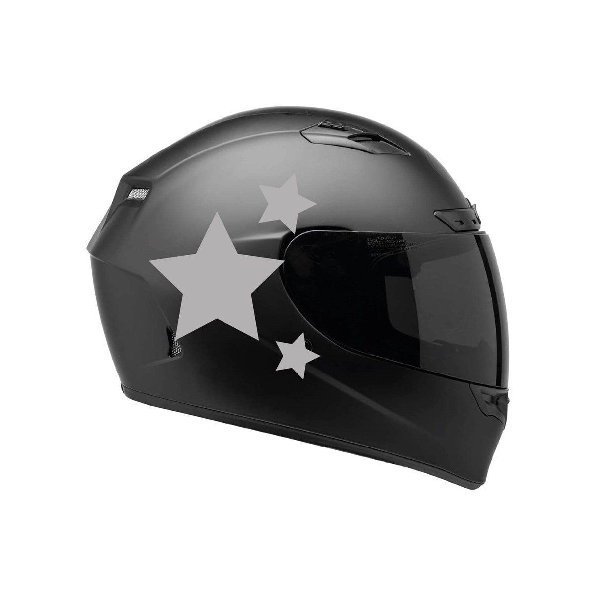 Tek Renk Üçlü yıldız (Triple Star Helmet Stickers) Kask Sticker Etiket Modeli 3