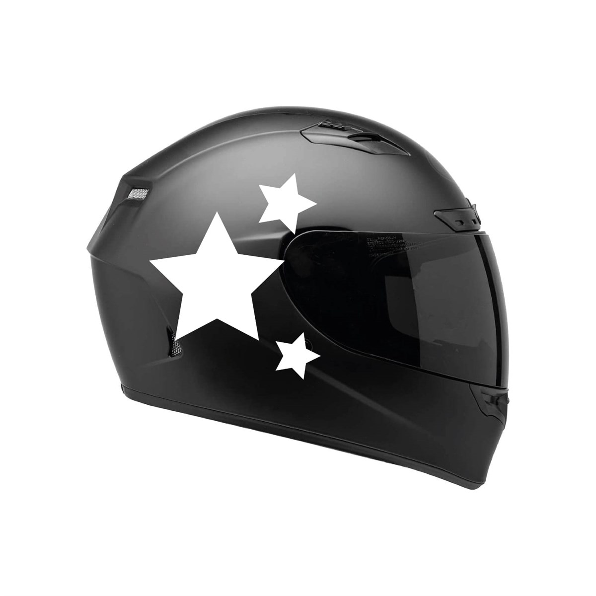 Tek Renk Üçlü yıldız (Triple Star Helmet Stickers) Kask Sticker Etiket Modeli 3