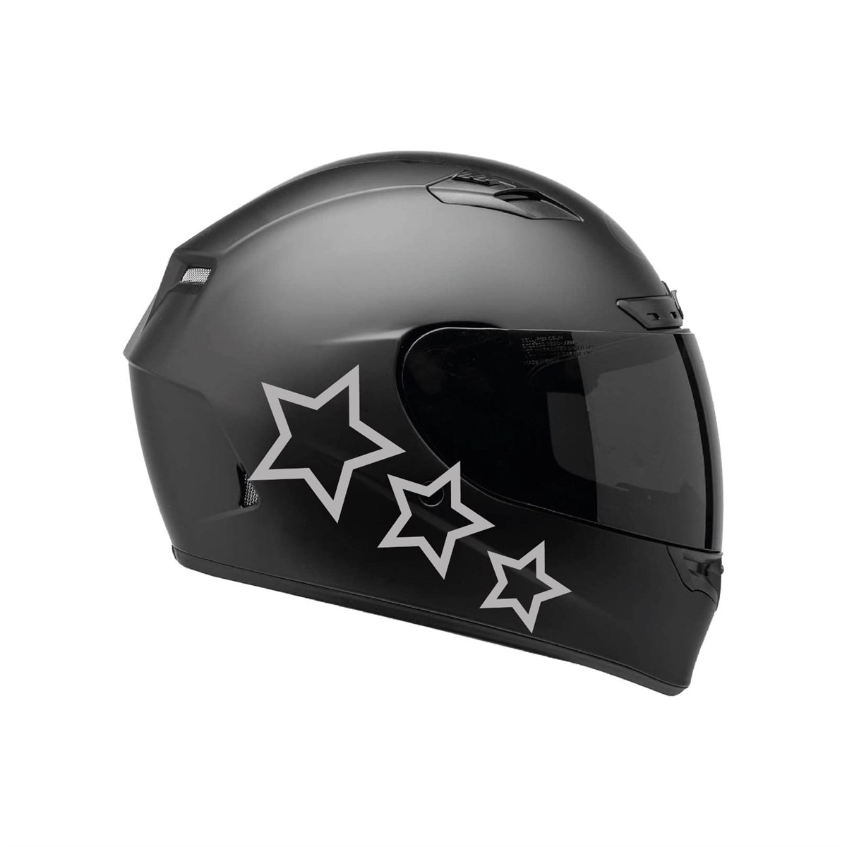 Tek Renk Üçlü yıldız (Triple Star Helmet Stickers) Kask Sticker Etiket Modeli 1
