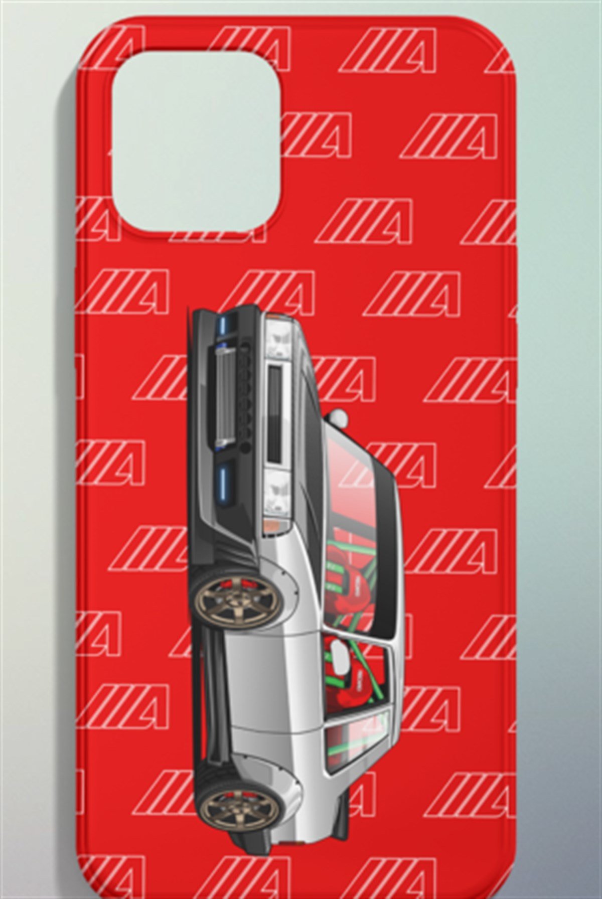 Tofaş Baskılı Telefon Kılıfı Kırmızı Doğan Şahin Zemin Beyaz 