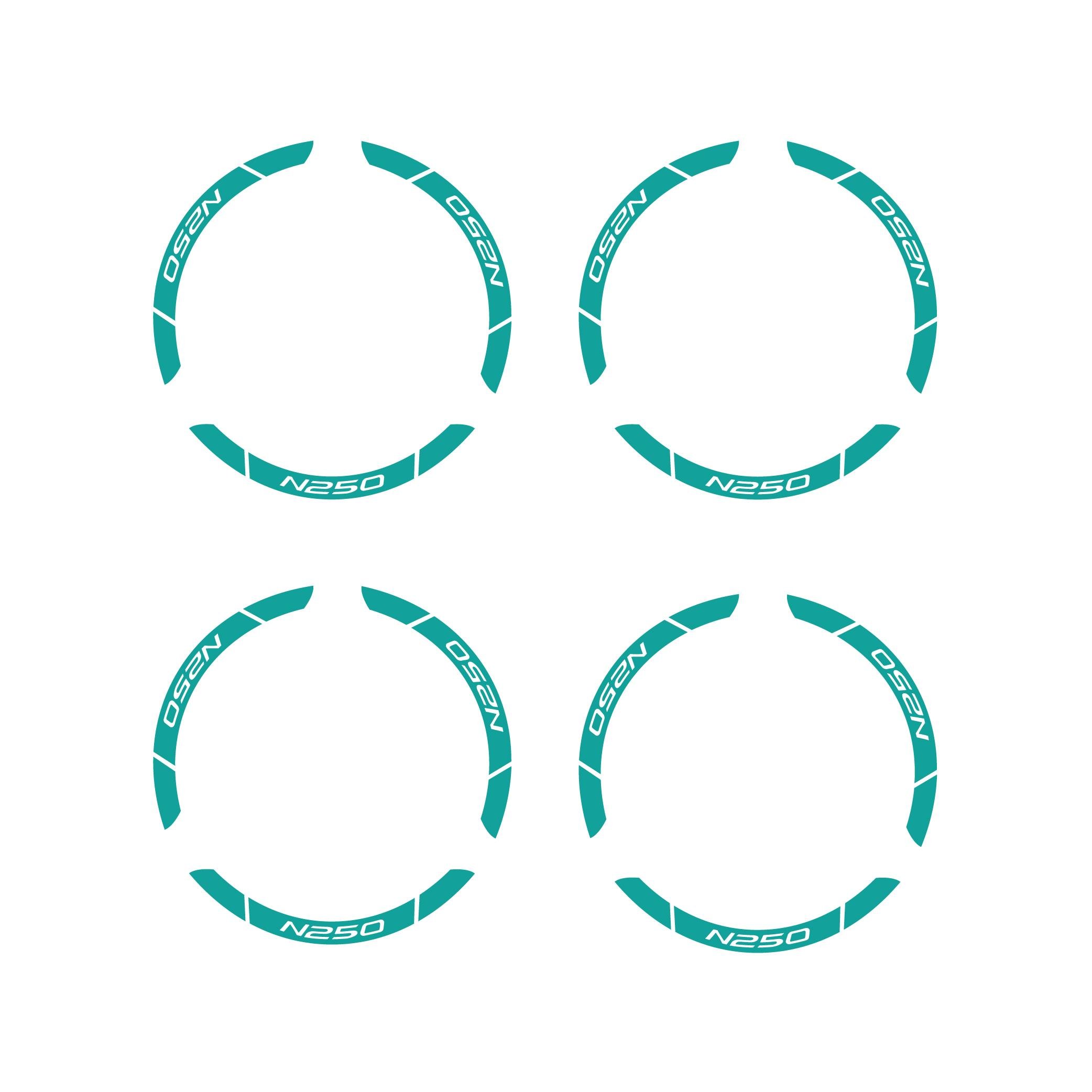 N250Turkuaz Bajaj N250 Geniş Jant Sticker Etiket Modeli