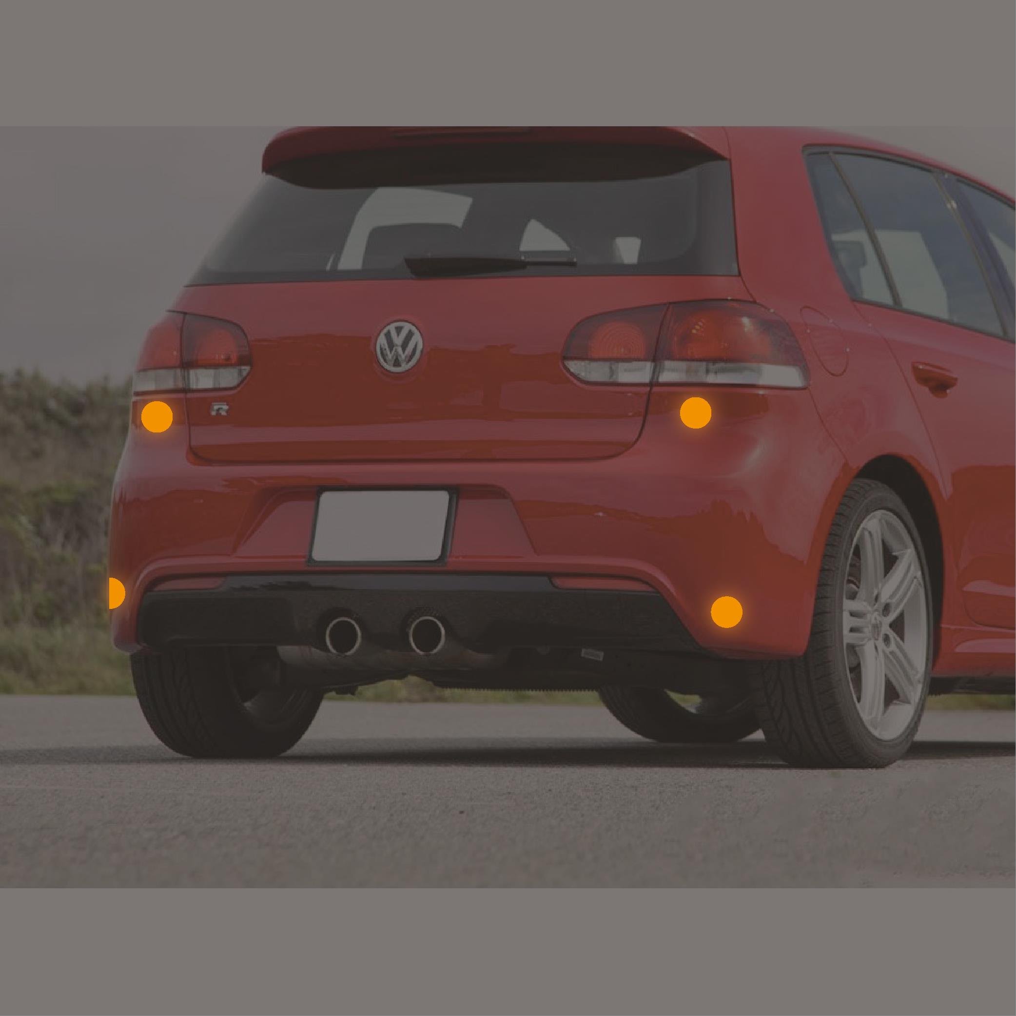 Reflective StickerTuruncu Reflective (Reflektif) Yuvarlak Sticker Paketi 8'li Otomobil Motosiklet Reflektif Parlayan Sticker Etiket Modeli