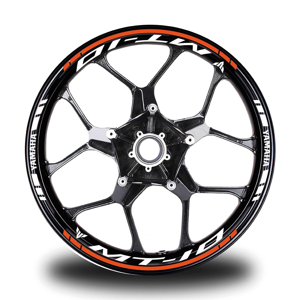 Turuncu Yamaha MT 10 Takım Jant Sticker Etiket 