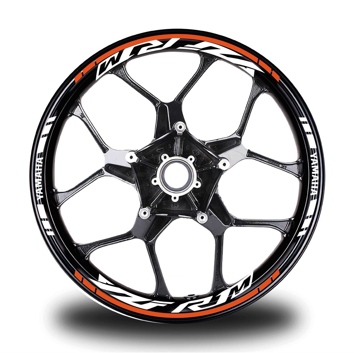 Turuncu Yamaha R1M Takım Jant Sticker Etiket 