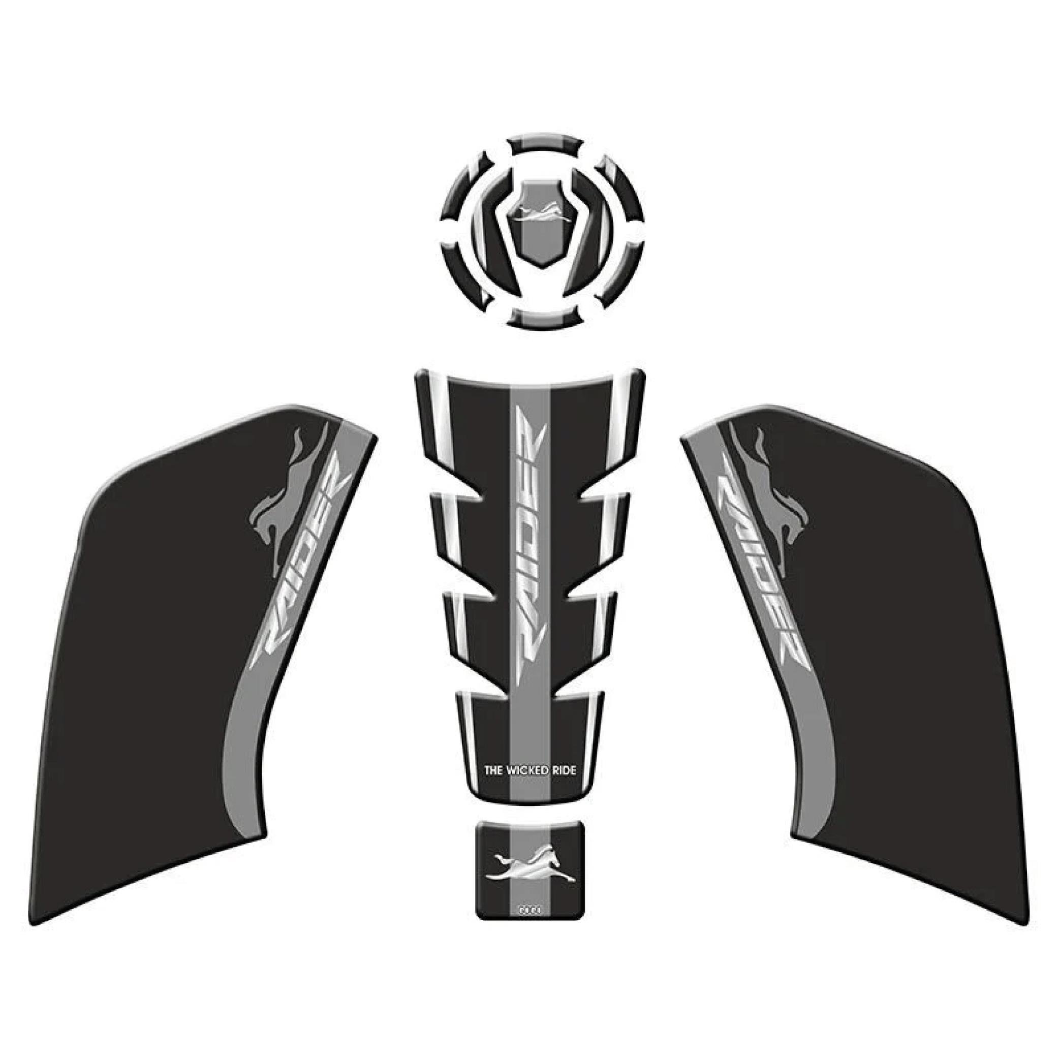 TVSTVS RAIDER 2023-2024 Tank Pad Set Siyah-Gri Modeli