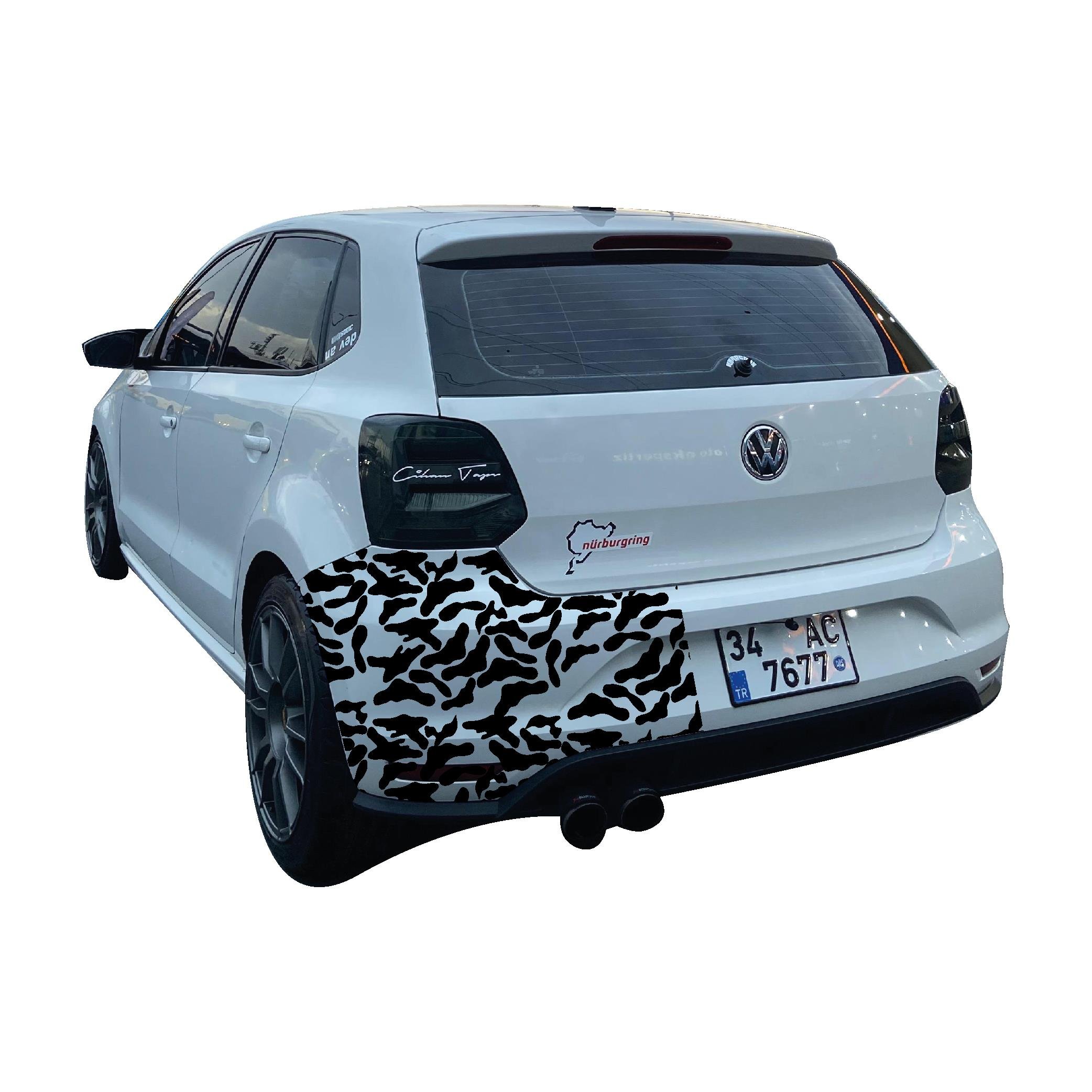 Universal (Evrensel) Kamuflaj Kaplama Motosiklet Sticker Etiket Modeli