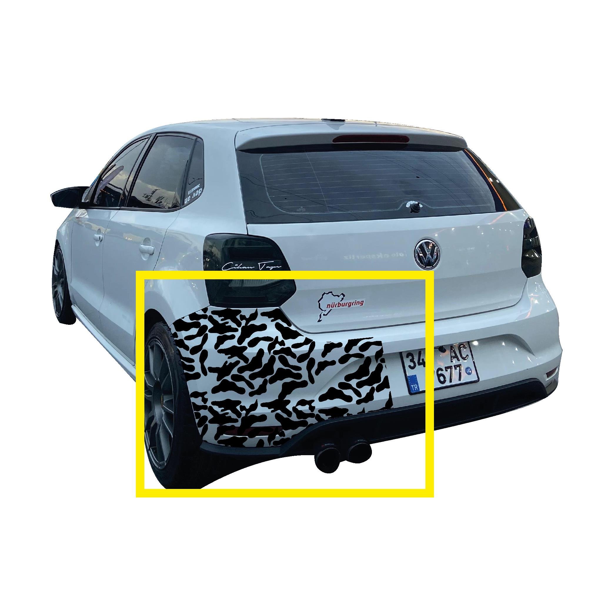 Universal (Evrensel) Kamuflaj Kaplama Motosiklet Sticker Etiket Modeli