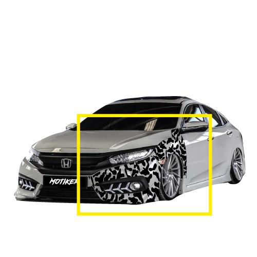 Universal (Evrensel) Kamuflaj Kaplama Motosiklet Sticker Etiket Modeli