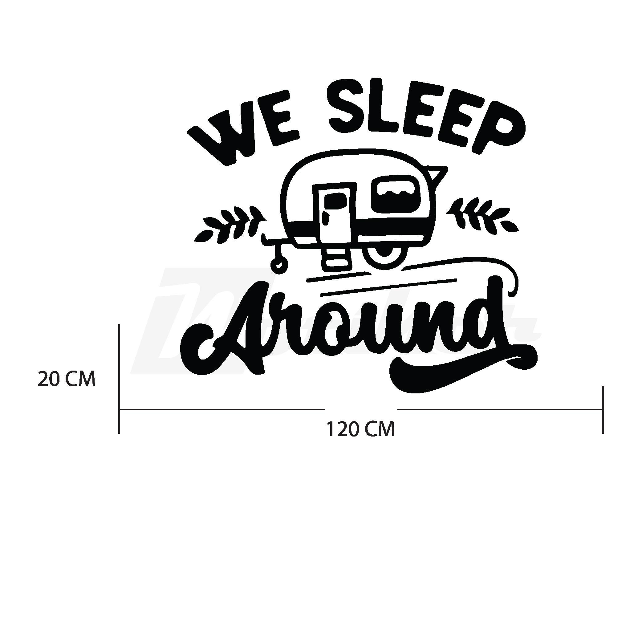 KaravanWe Sleep Around Off Road Sticker Etiket