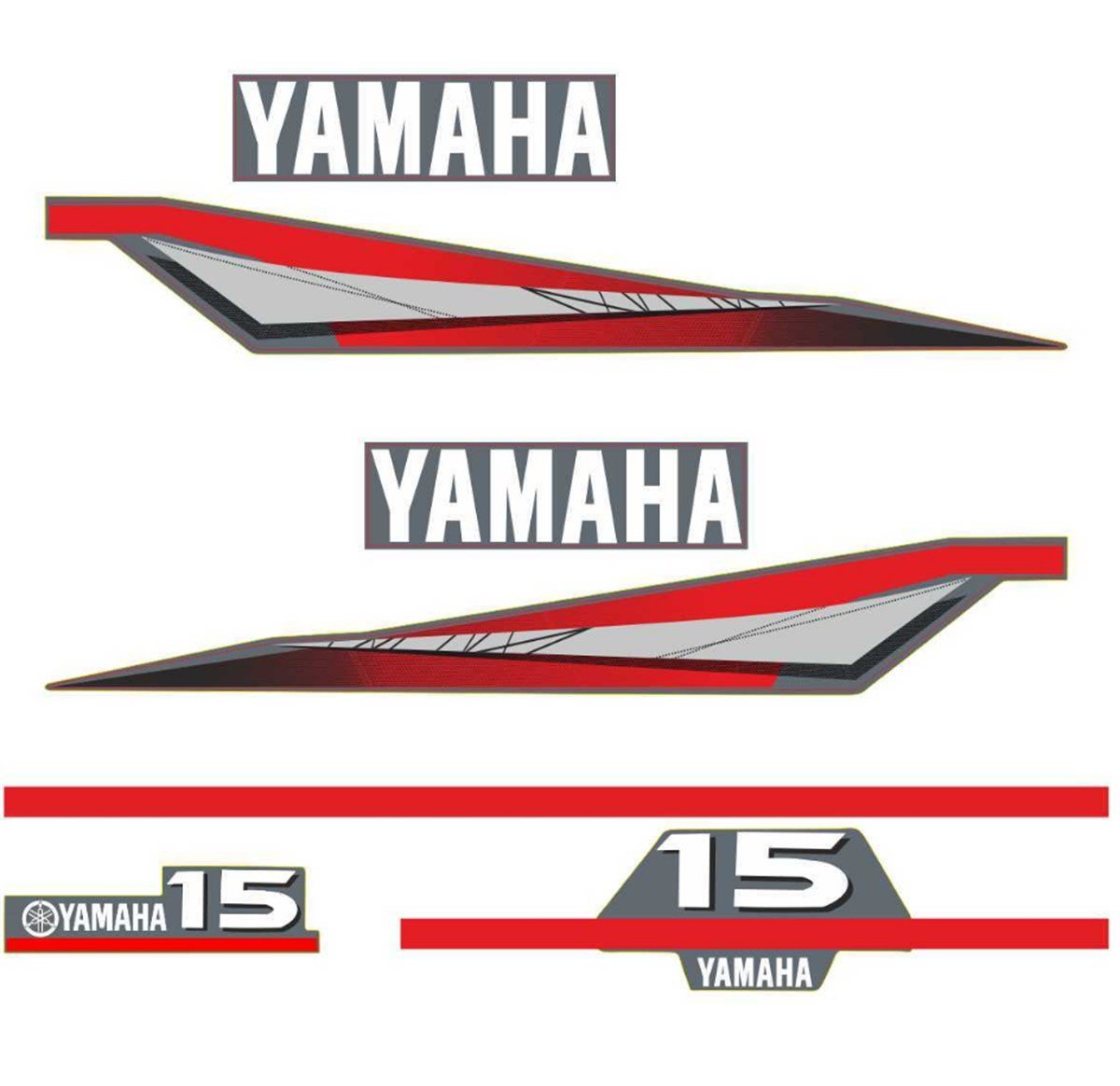 Yamaha 15 Hp 4 Zamanlı Tekne Sticker Etiket Modeli