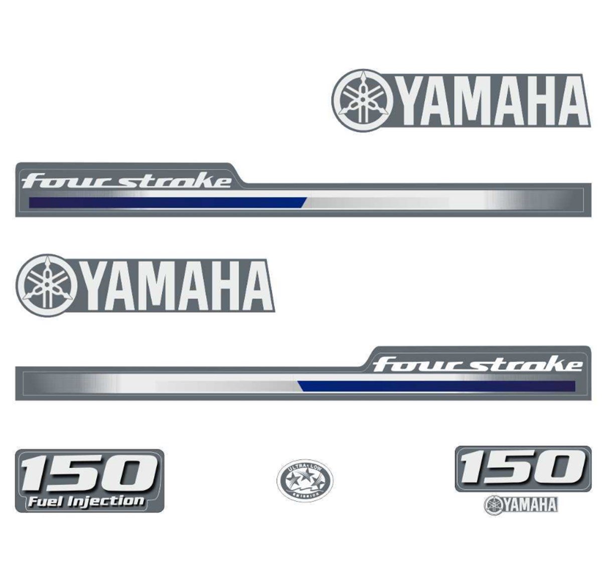 Yamaha 150 Hp 4 Zamanlı Tekne Sticker Etiket Modeli