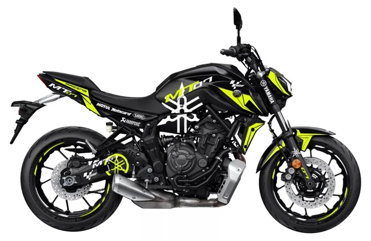 Yamaha MT-07 2017-19 Neon Sarı Sticker Etiket Modeli