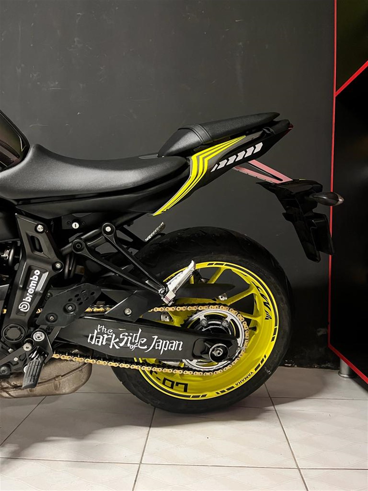 Yamaha MT-07 2017-2020 Neon Sarı Takım Sticker Modeli