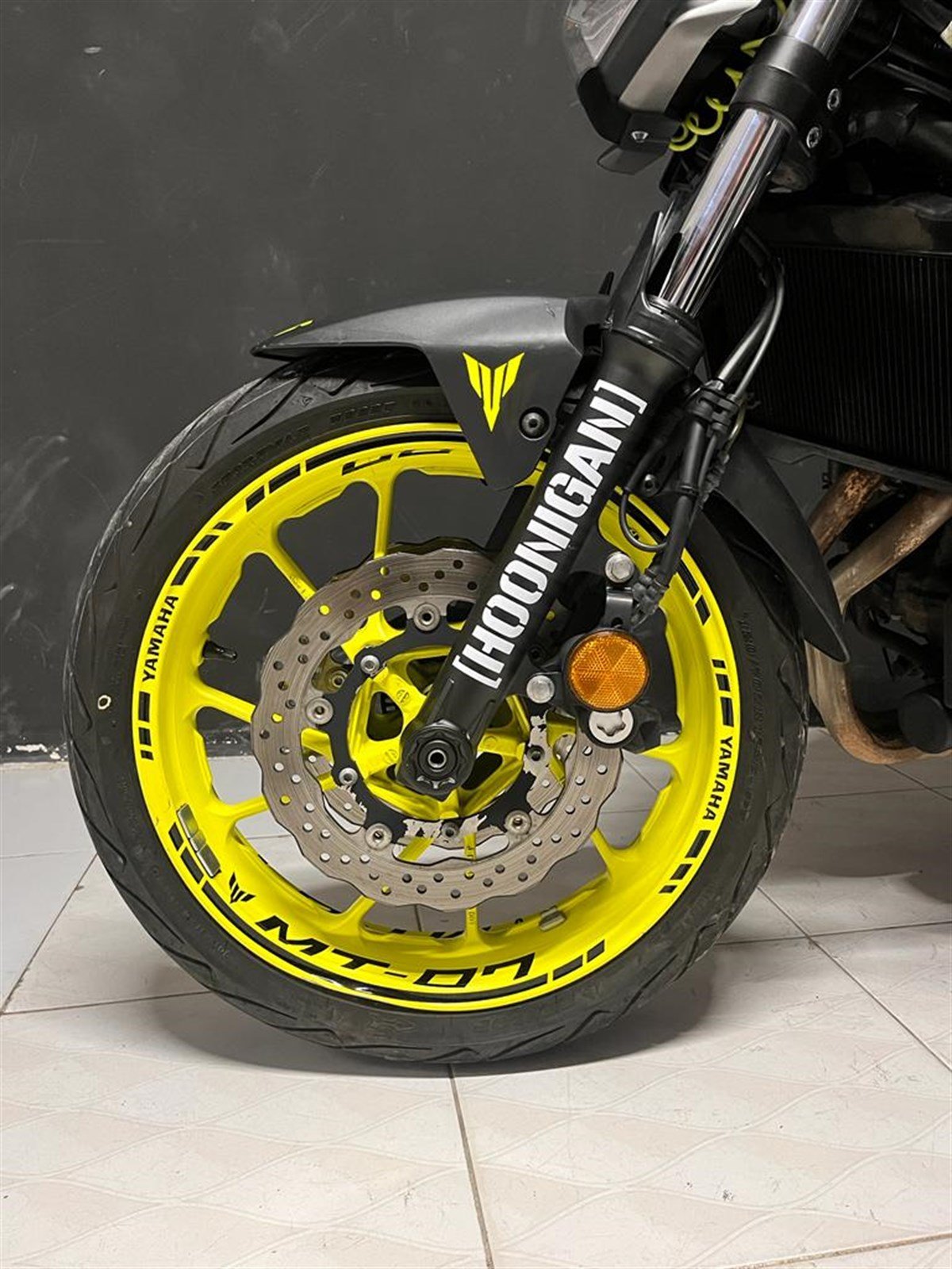 Yamaha MT-07 2017-2020 Neon Sarı Takım Sticker Modeli
