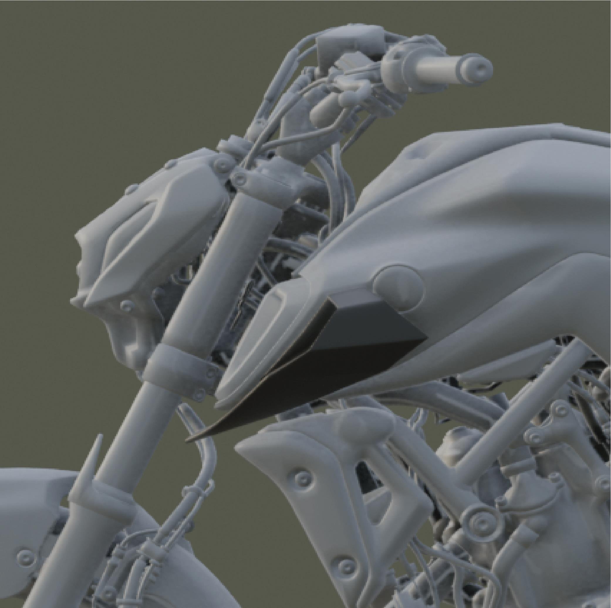 MT-07Yamaha MT-07 2021-2024 3D Kanat Özel Üretim Boyasız Model