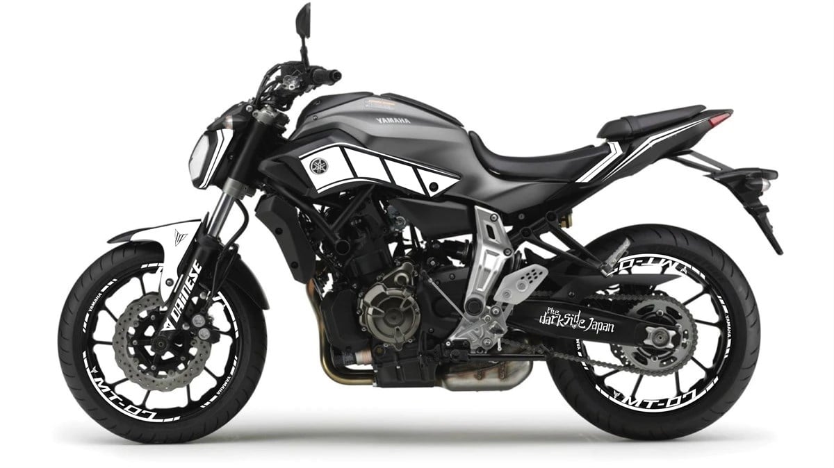 Yamaha MT-07 Beyaz Takım Sticker Modeli